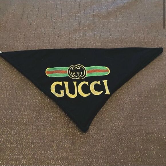 Luxury print hand painted fleece lined dog bandana - Picture 2 of 12